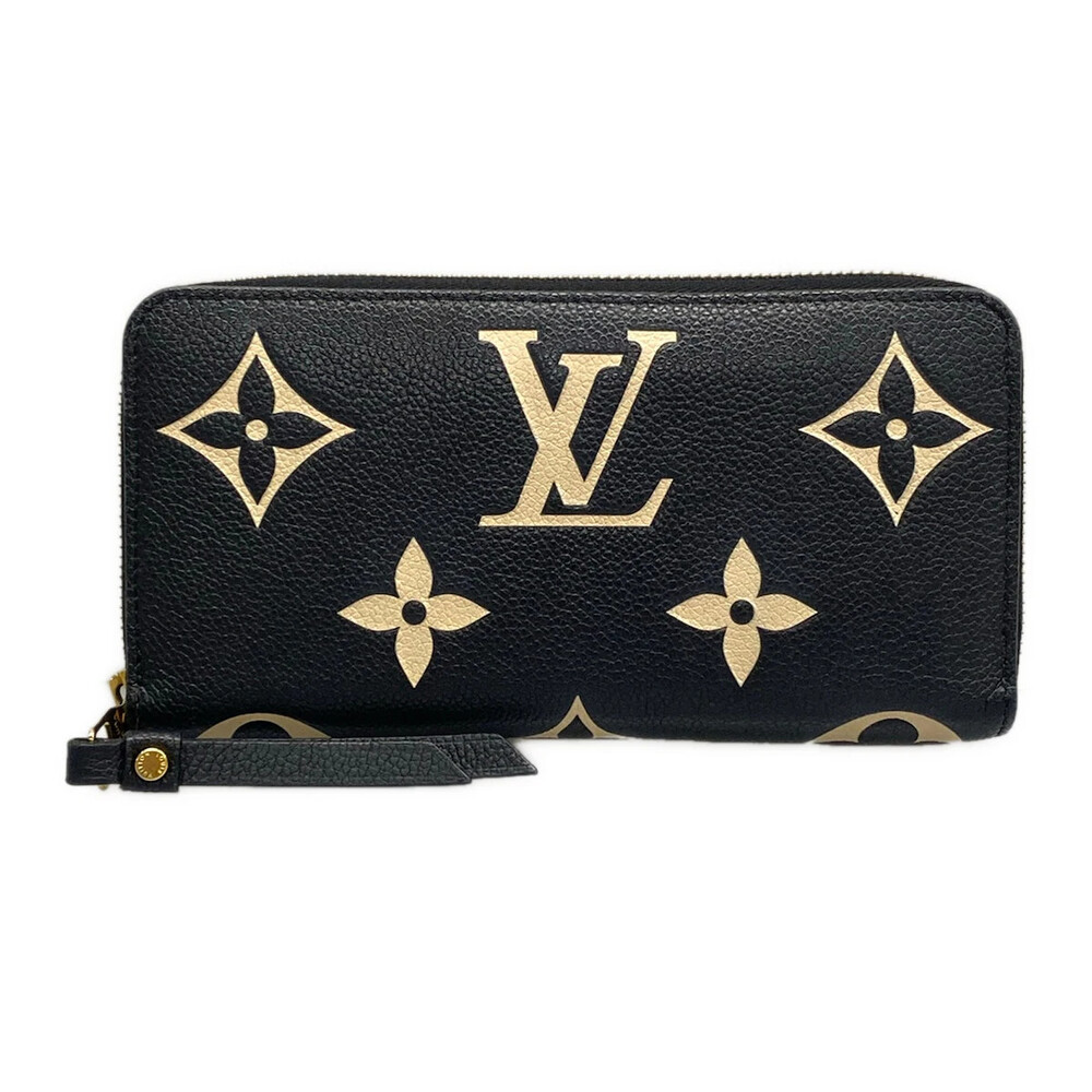 Louis Vuitton Zippy Wallet Black Beige #336788L95B